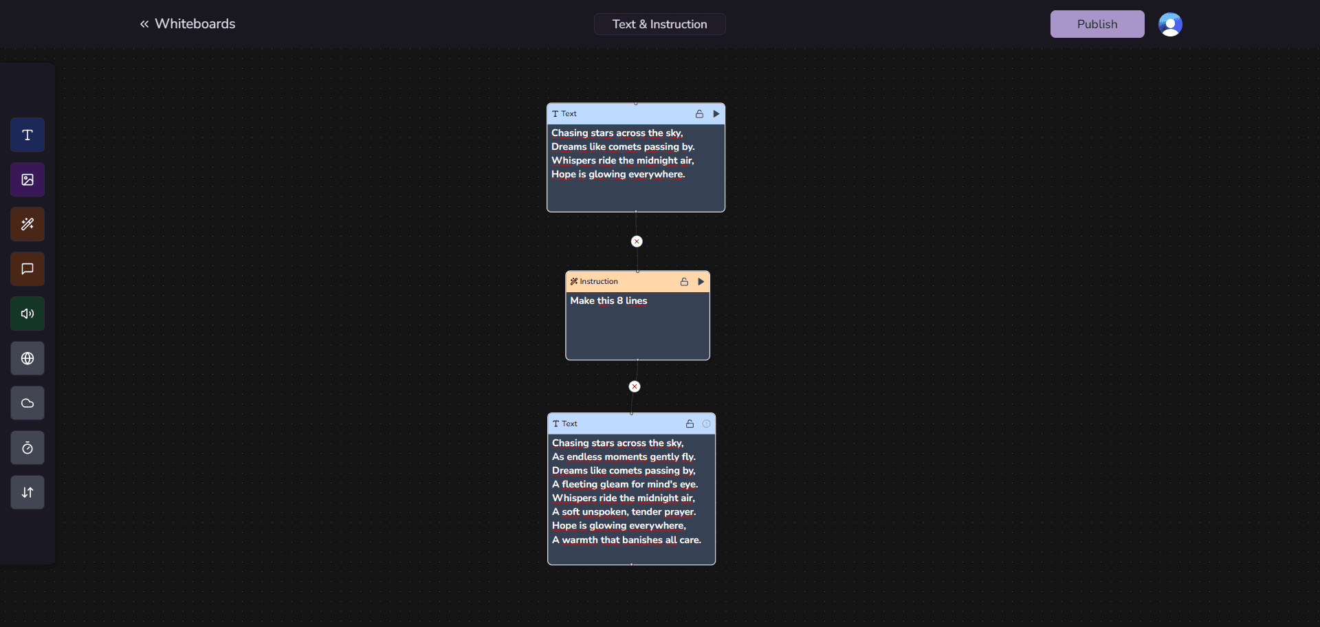 Modifying Text Node using Instruction