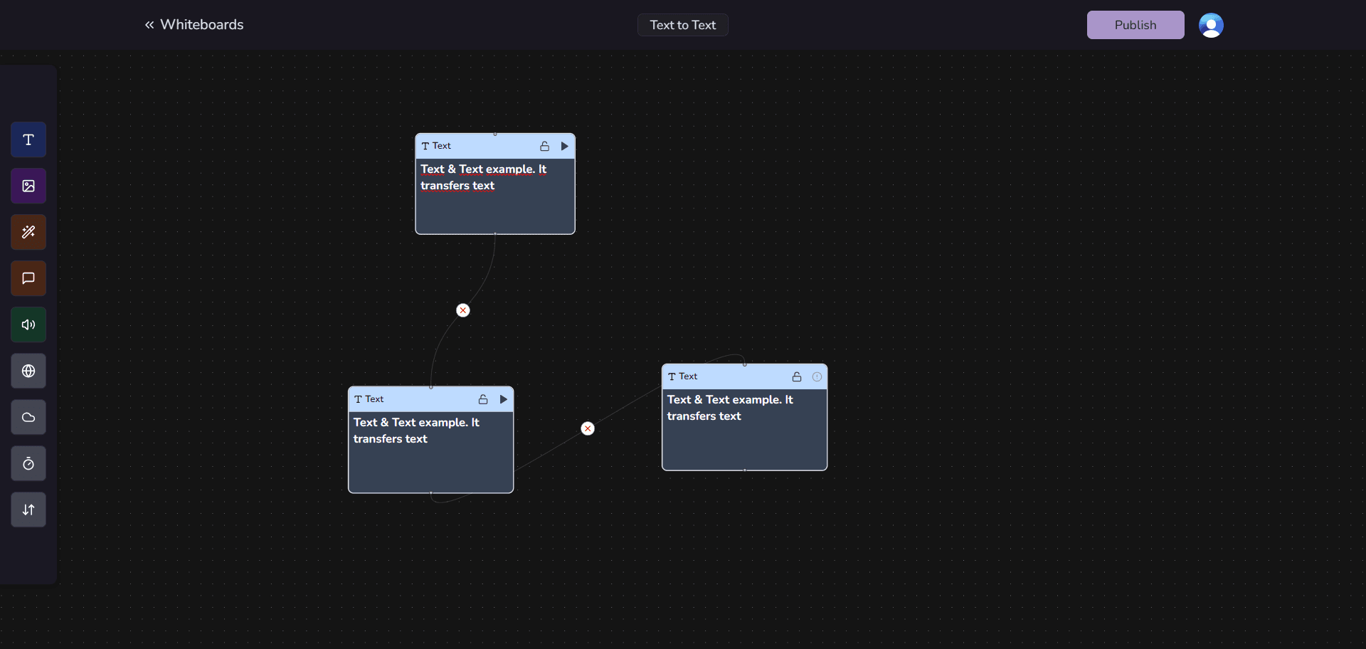 Text to Text node