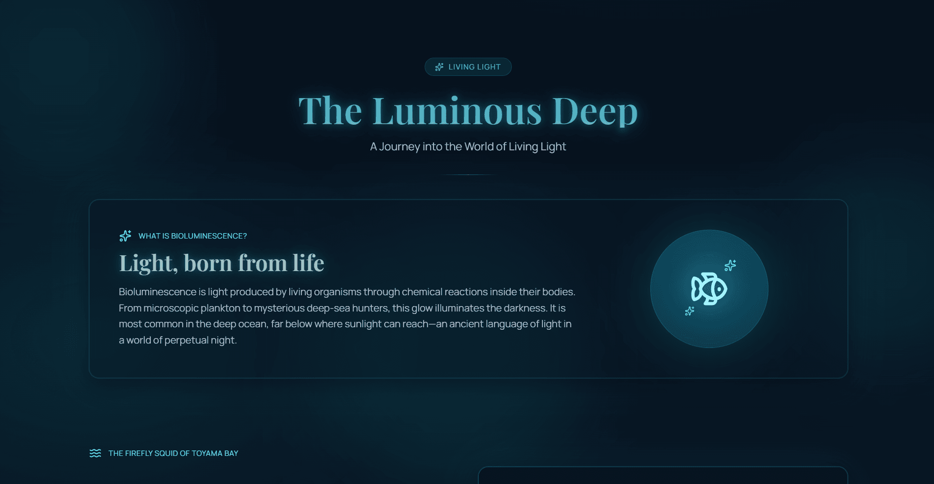 The Luminous Deep